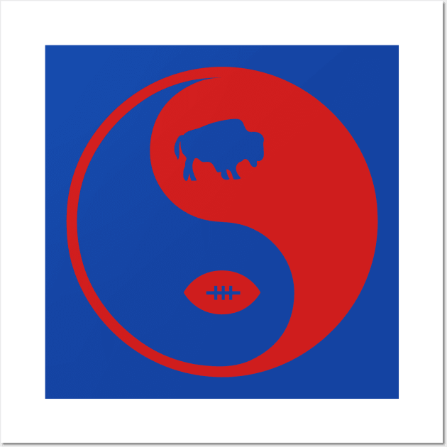 Ying Yang Buffalo NY New York Football Wall Art by PodDesignShop